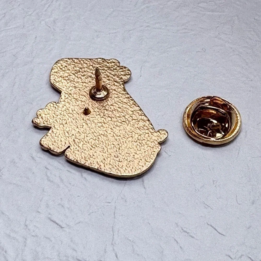 Women’s Jewelry Fun Cute Cartoon Brown Capybara with Floral Design Enamel Pin